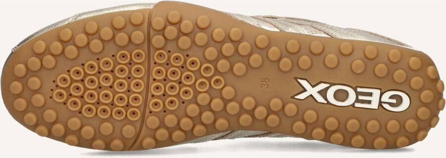 GEOX D Snake Original Sneakers Dames Leren Sneaker Goudkleurig - Foto 5