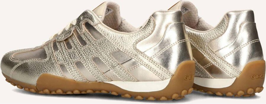 GEOX D Snake Original Sneakers Dames Leren Sneaker Goudkleurig - Foto 4