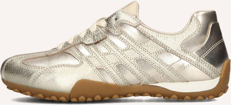 GEOX D Snake Original Sneakers Dames Leren Sneaker Goudkleurig - Foto 3