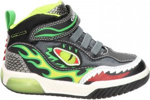 Geox Inek hoge sneakers met lichtjes zwart groen