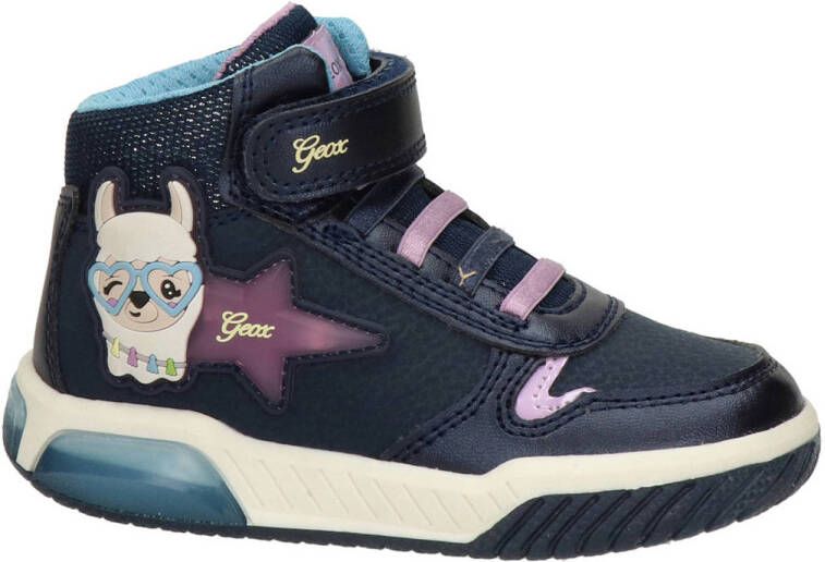 Geox Inek sneakers met lichtjes blauw multi