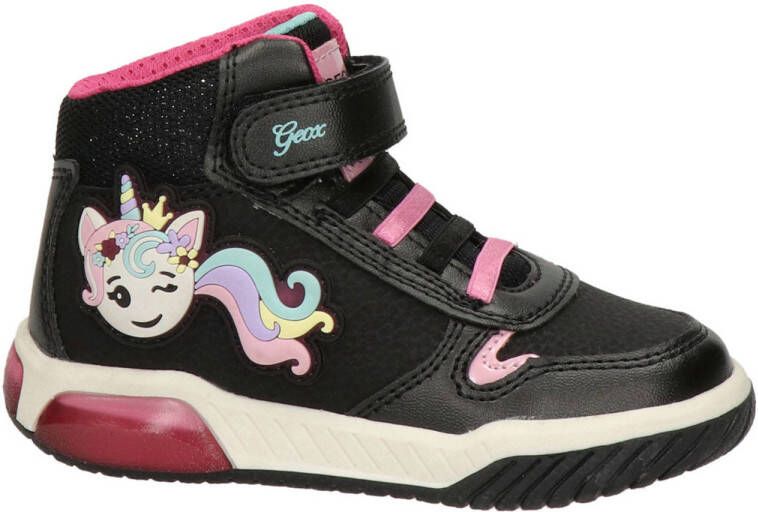 Geox Inek sneakers met lichtjes zwart roze