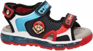 Geox JS Android Supermario sandalen met lichtjes rood multi