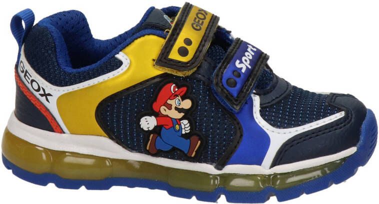 Geox Supermario sneakers met lichtjes blauw multi - Schoenen.nl