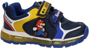 Geox Supermario sneakers met lichtjes blauw multi