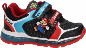 Geox Supermario sneakers met lichtjes zwart multi