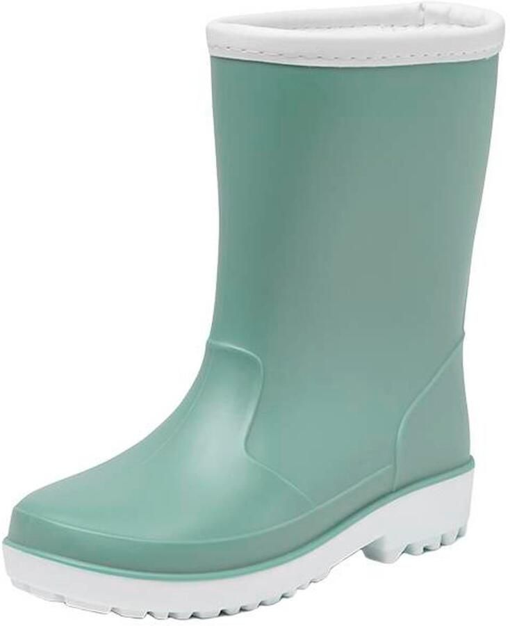 Gevavi Bodi regenlaarzen met profielzool groen wit Jongens Rubber Meerkleurig