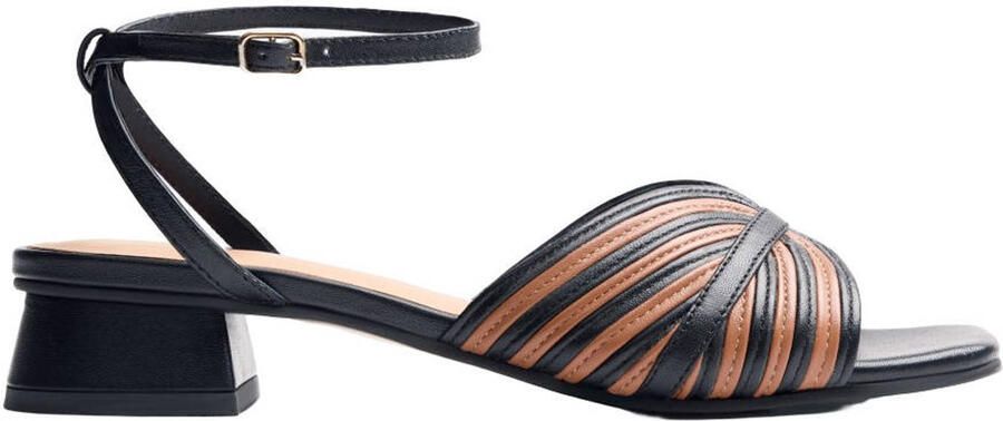 Gioseppo Bigelow leren sandalen zwart cognac