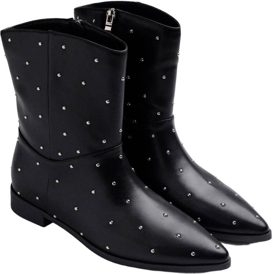 Gioseppo imitatieleren enkellaarsjes met studs en print zwart - Foto 2
