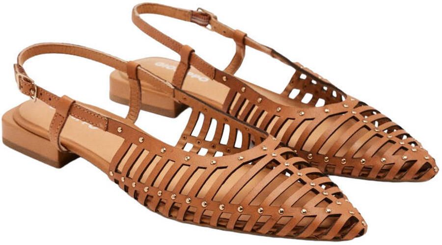 Gioseppo Jericho leren slingback loafers cognac - Foto 3