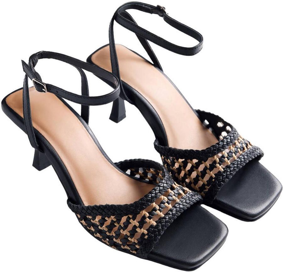 Gioseppo Kajiado leren sandalettes zwart beige - Foto 2