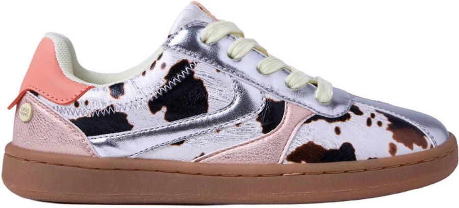 Gioseppo sneakers met koeienprint zilver roze