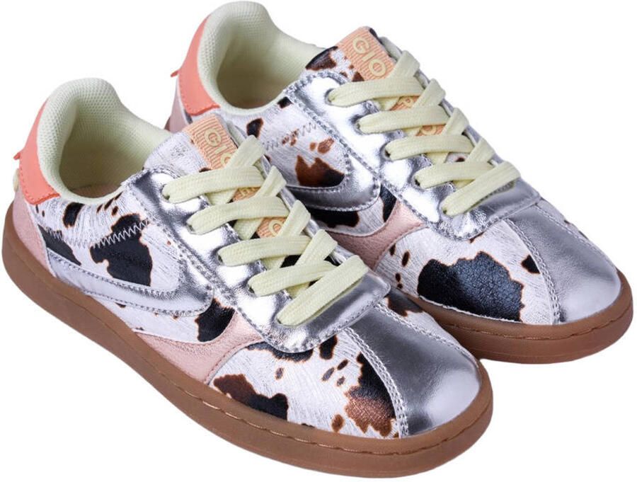 Gioseppo sneakers met koeienprint zilver roze - Foto 2
