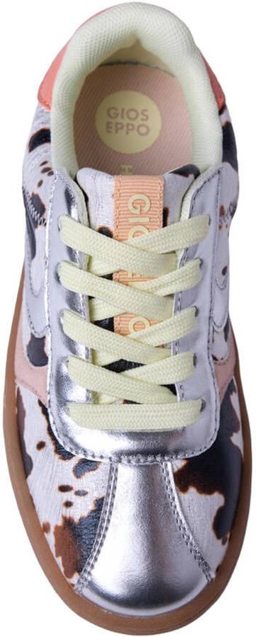 Gioseppo sneakers met koeienprint zilver roze - Foto 3