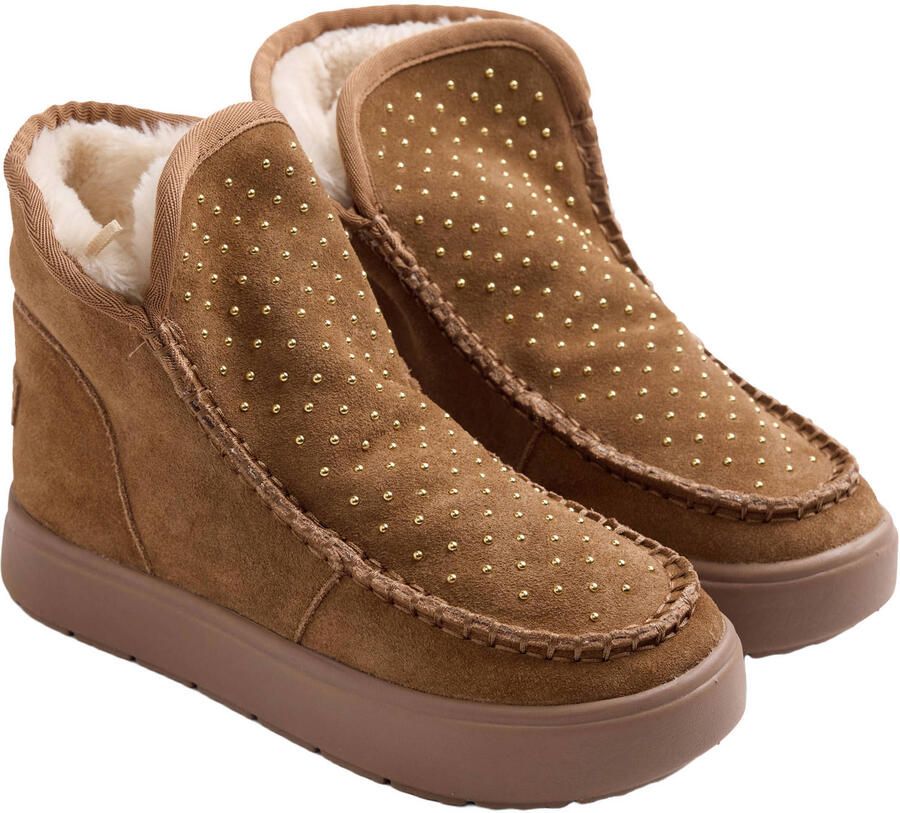 Gioseppo suède enkelboots met studs cognac - Foto 2