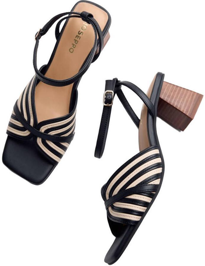 Gioseppo Thornton leren sandalettes zwart beige - Foto 2