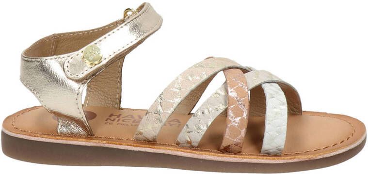 Gioseppo leren sandalen goud