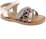 Gioseppo leren sandalen met glitters roségoud - Thumbnail 2