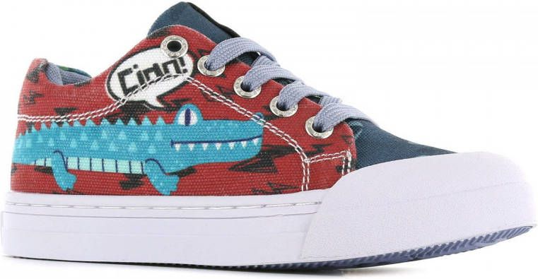 Go Banana's Alligator sneakers blauw rood