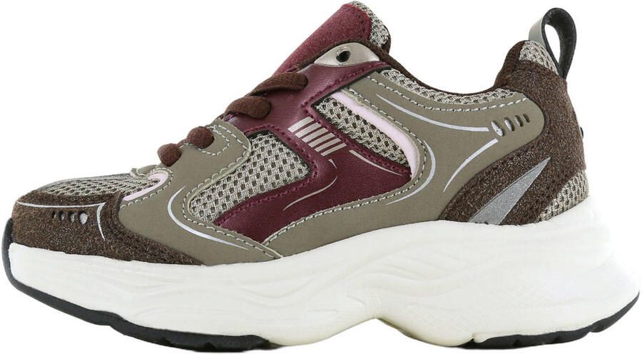 Go Banana's chunky sneakers kaki donkerrood