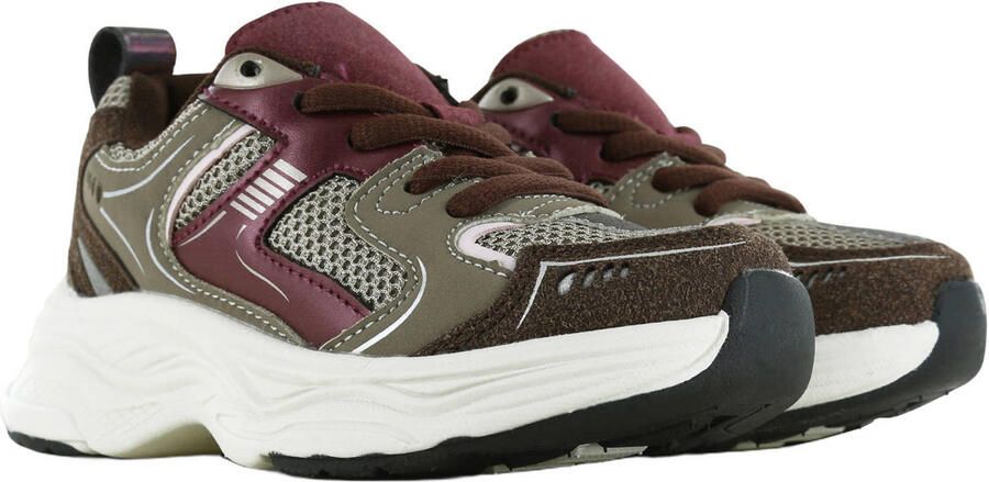 Go Banana's chunky sneakers kaki donkerrood - Foto 2