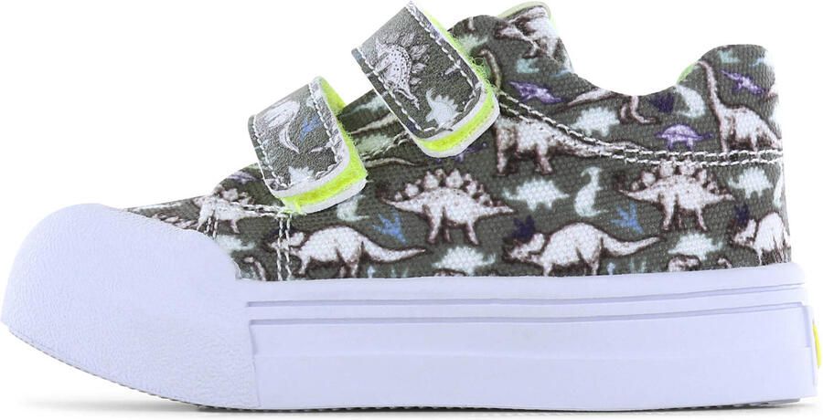 Go Banana's Go Banana S Sneaker Klittenband Green Dino Sneakers Kinderen Jongens Dark Green Canvas - Foto 2