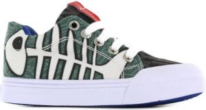 Go Bananas Sneakers | Jongens | green grey red | Canvas | Go Banana's
