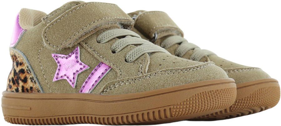 Go Banana's sneakers met panterprint kaki roze beige - Foto 3