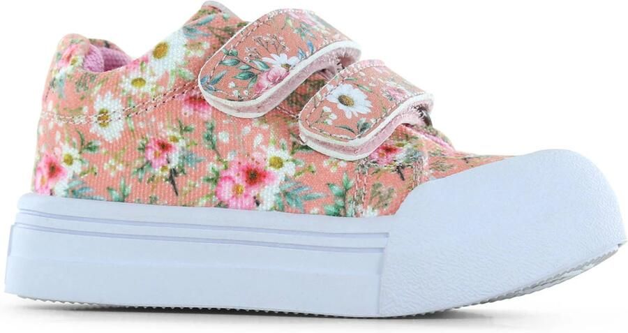 Go Banana's Go Banana S Sneaker Klittenband Peach Flowers Sneakers Kinderen Meisjes PEACH FLOWER Canvas