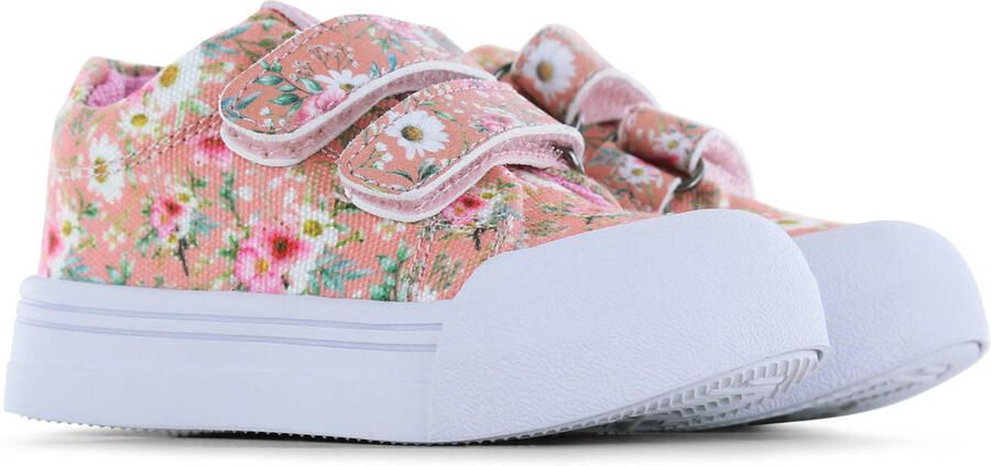 Go Banana's Go Banana S Sneaker Klittenband Peach Flowers Sneakers Kinderen Meisjes PEACH FLOWER Canvas - Foto 3