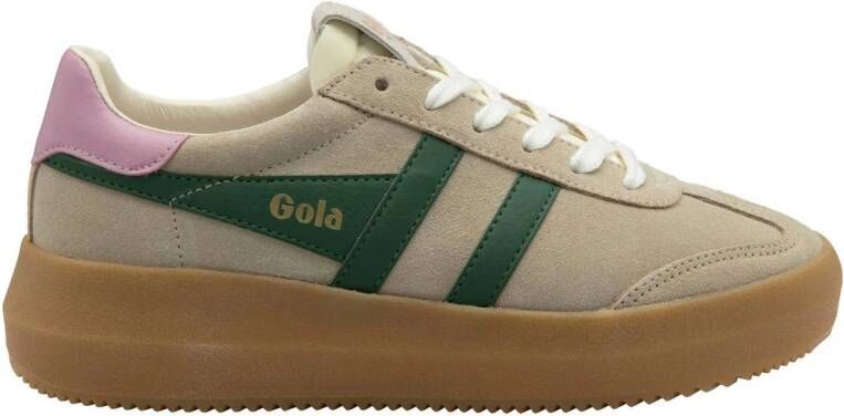 Gola Athena suède sneakers beige groen
