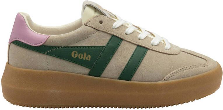 Gola Athena suède sneakers beige groen