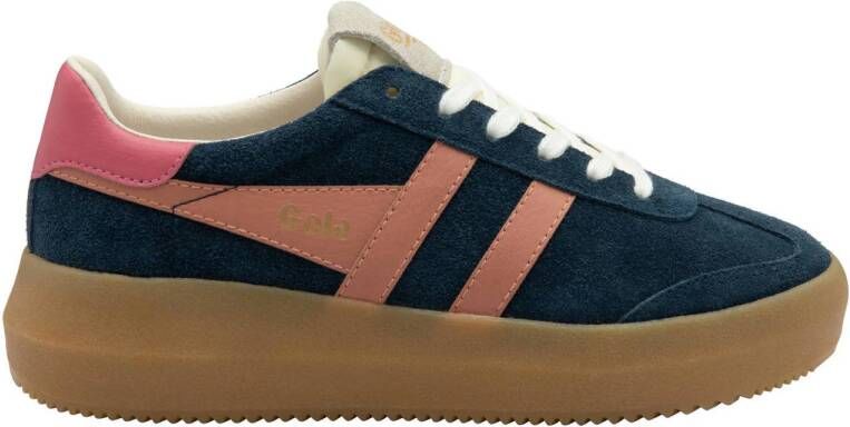 Gola Athena suède sneakers blauw roze