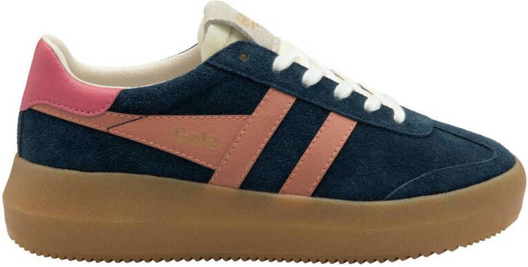 Gola Athena suède sneakers blauw roze