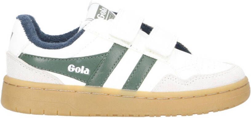 Gola Eagle strap leren sneakers wit groen