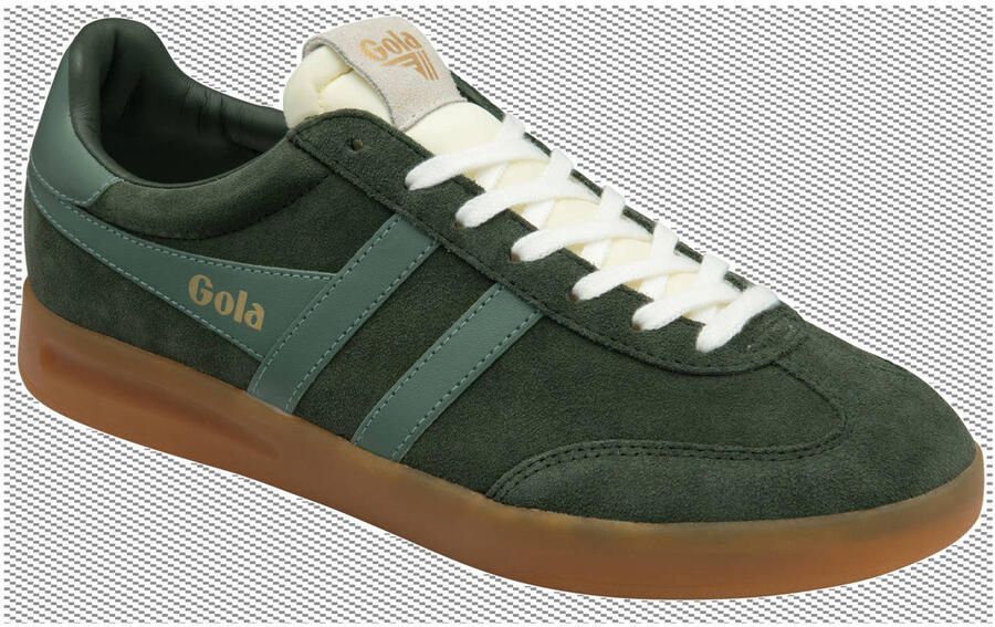 Gola Cyclone suède sneakers donkergroen - Foto 3