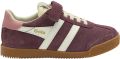 Gola Elan leren sneakers aubergine wit roze Paars Meisjes Suède - Aubergine/Roze/Wit