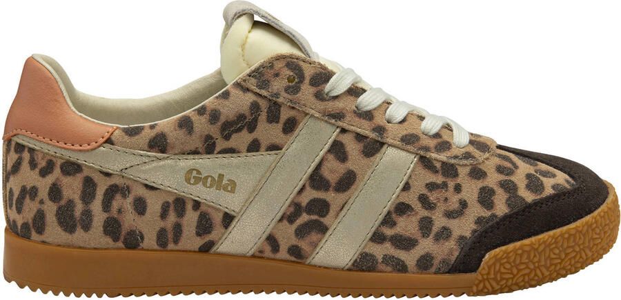 Gola Elan Safari leren sneakers met panterprint beige zwart