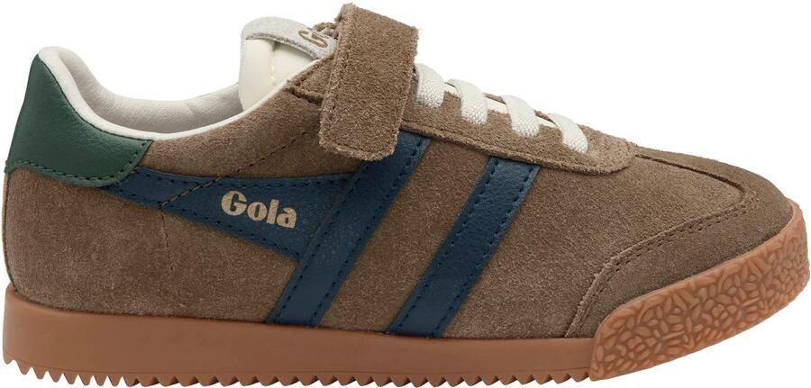 Gola Elan suède sneakers kaki donkerblauw donkergroen