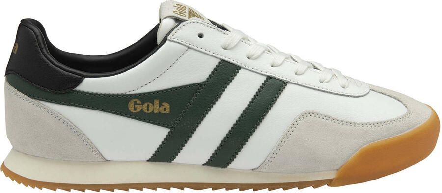 Gola Europa leren sneakers wit donkergroen