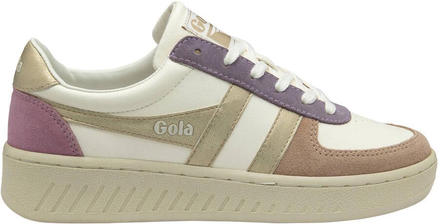 Gola Grandslam Quadrant leren sneakers wit goud