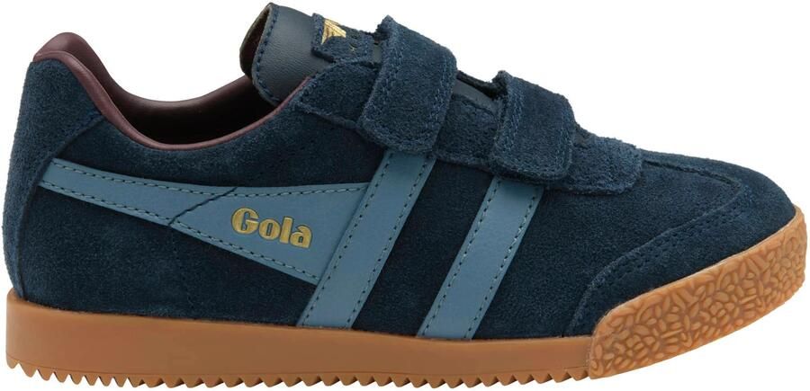 Gola Harrier Strap leren suède sneakers donkerblauw blauw