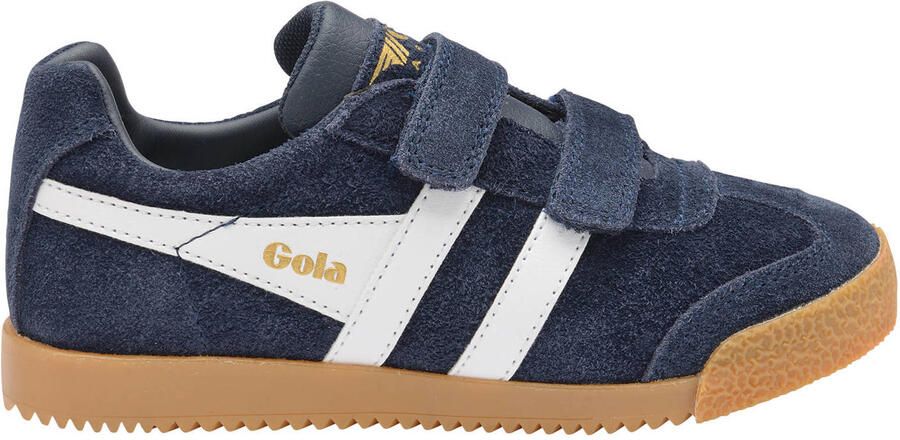 Gola Harrier Strap suède sneakers donkerblauw wit