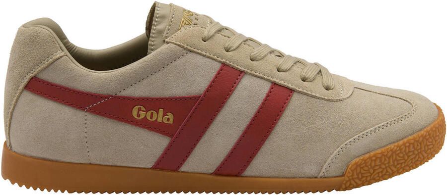 Gola Harrier suède sneakers beige rood