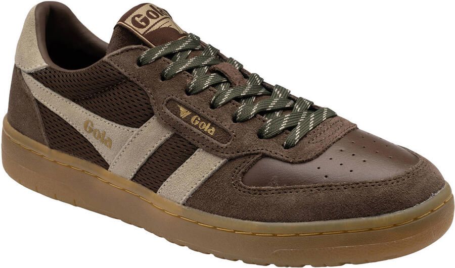 Gola Hawk '83 leren sneakers donkerbruin ecru - Foto 2