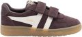 Gola Hawk Strap leren sneakers donkerpaars Meisjes Leer - Donkerpaars