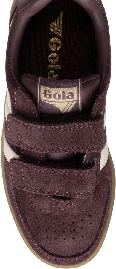 Gola Hawk Strap leren sneakers donkerpaars - Foto 3