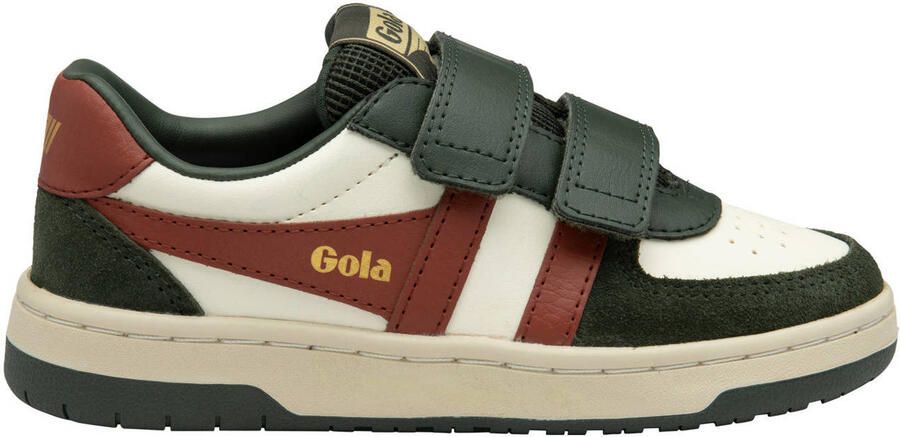 Gola Hawk Strap leren sneakers ecru blauw bruin