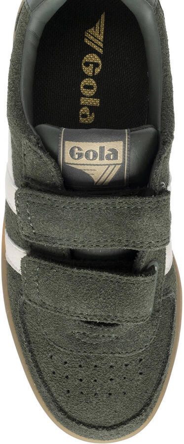 Gola Hawk Strap leren suède sneakers donkergroen wit - Foto 3