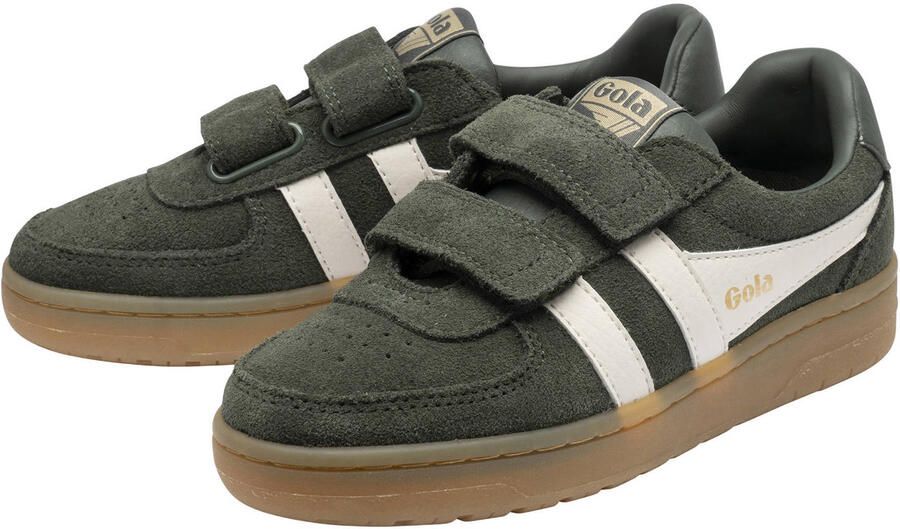 Gola Hawk Strap leren suède sneakers donkergroen wit - Foto 2